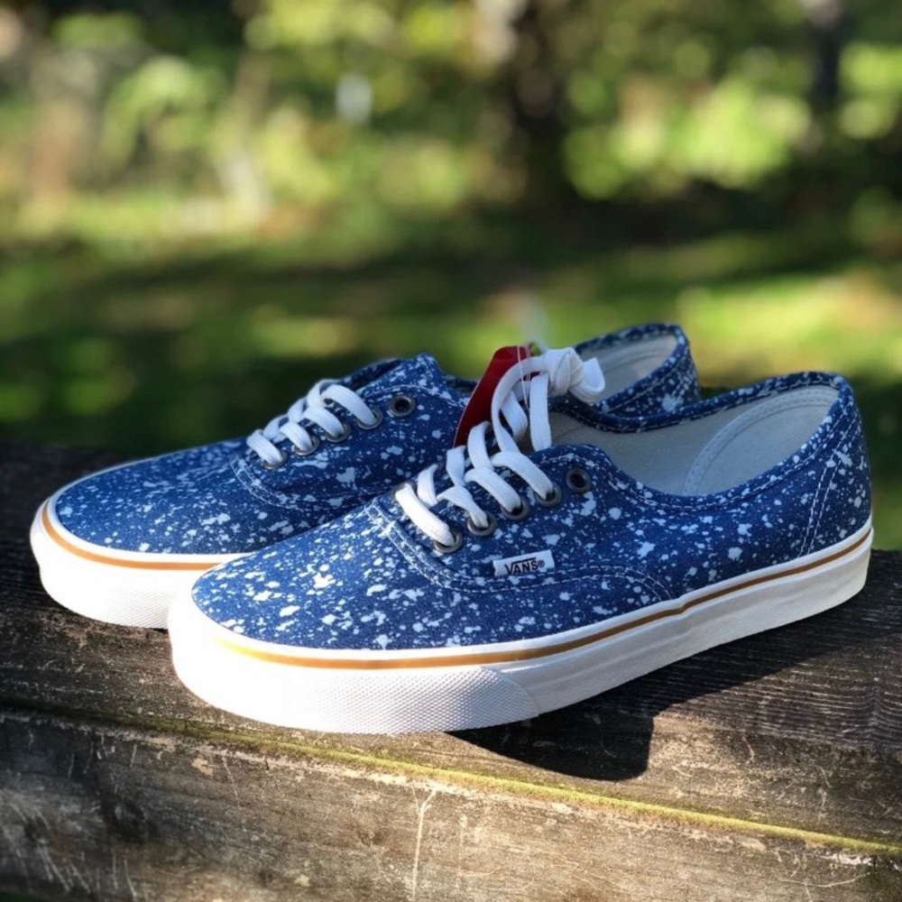 Denim splatter paint Vans